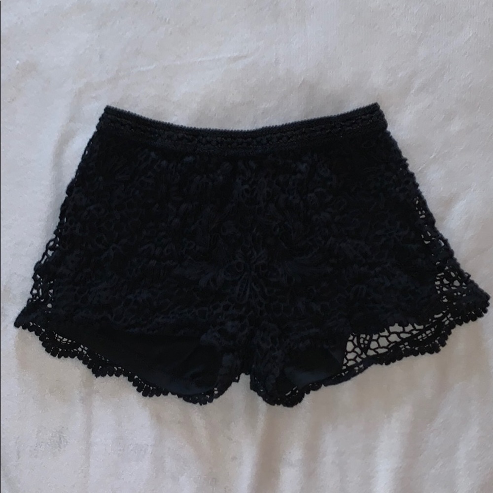 Mission black lace shorts
